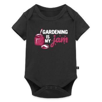 Gardening Is My Jam Jar Funny Gardener Plants - Baby Premium short-sleeve bodysuit - black - Front