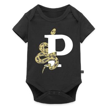 Letter p snake - Baby Premium short-sleeve bodysuit - black - Front