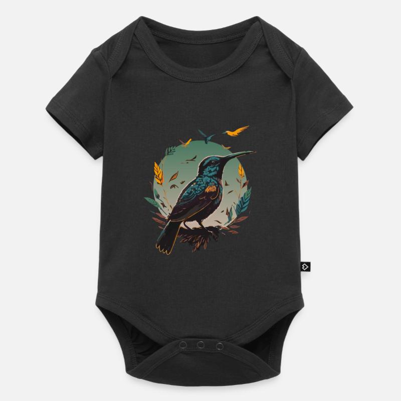 Nature Lovers - Charming Hummingbird - Baby Premium Kurzarmbody - Schwarz