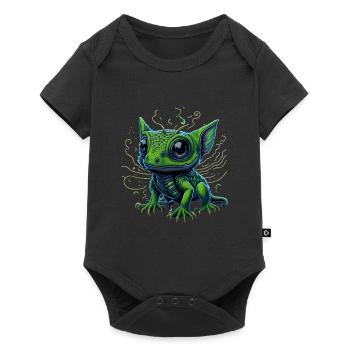 Gamer's Perfect Illustration - Cute Colorful Gekko - Baby Premium Kurzarmbody - Schwarz - Vorne