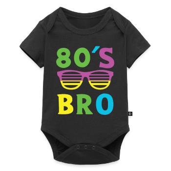 Costume 80s Bro Vintage Retro1980 - Baby Premium short-sleeve bodysuit - black - Front