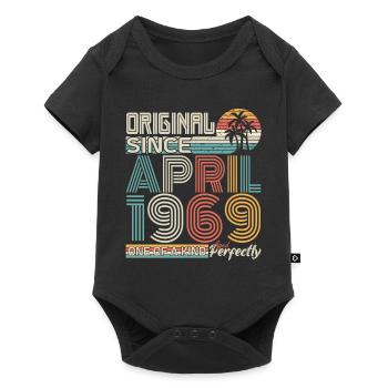 April 1969 anniversary April 1969 gift 1969 - Baby Premium short-sleeve bodysuit - black - Front
