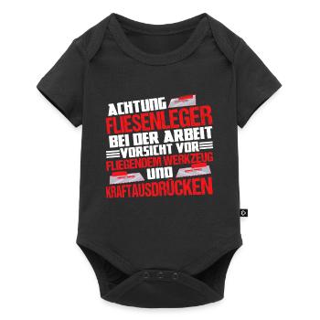 Fliesenleger Handwerker - Baby Premium Kurzarmbody - Schwarz - Vorne