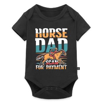 Horse Dad Scan For Payment - Baby Premium Kurzarmbody - Schwarz - Vorne
