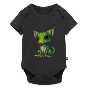 Gamer's Perfect Illustration - Cute Colorful Gekko - Baby Premium Kurzarmbody - Schwarz - Vorne