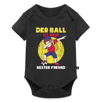 Der Ball Ist Mein Bester Freund - Baby Premium Kurzarmbody - Schwarz - Vorne