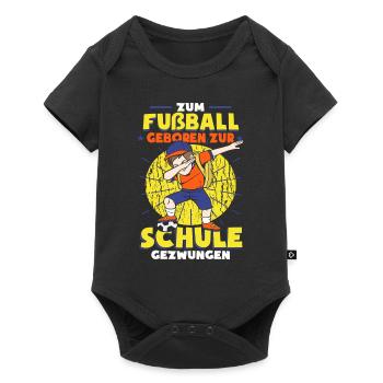 Zum Fußball Geboren Fußballmannschaft Fussballer - Baby Premium Kurzarmbody - Schwarz - Vorne