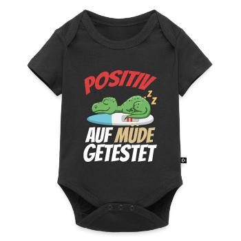 Positiv Auf Müde Getestet T-Rex - Baby Premium Kurzarmbody - Schwarz - Vorne