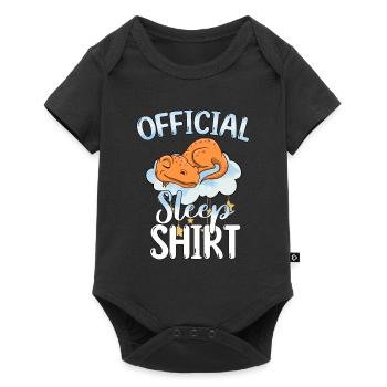 Schlafen Süß Geschenk - Baby Premium Kurzarmbody - Schwarz - Vorne
