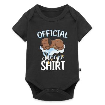 Schlafen Süß Geschenk - Baby Premium Kurzarmbody - Schwarz - Vorne