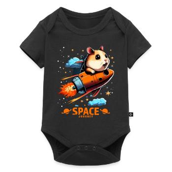 Space Hamster Hamster Lovers Space Design - Baby Premium short-sleeve bodysuit - black - Front