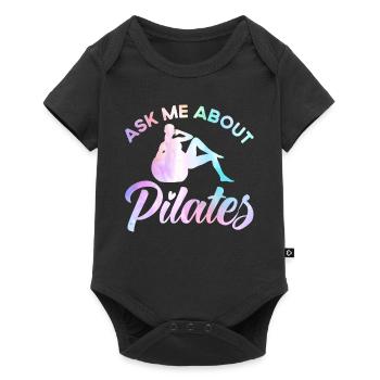 Pilates Posez-moi des questions sur Cadeau Pilates - Body à manches courtes Premium Bébé - noir - Devant