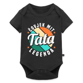 Serbien Vater Otac Srpski Balkan Papa Srbija - Baby Premium Kurzarmbody - Schwarz - Vorne