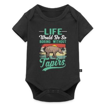 Tapir Gift Lowland Tapir Tapirdae Tapir - Baby Premium short-sleeve bodysuit - black - Front
