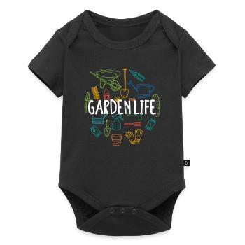 Garden Life Funny Gardening Lover Plant - Baby Premium short-sleeve bodysuit - black - Front