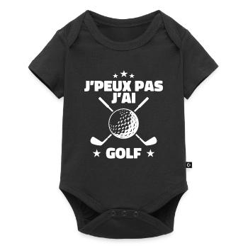 J'peux Pas J'ai Golf - Body à manches courtes Premium Bébé - noir - Devant