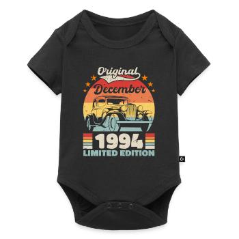 Dezember 1994 Geburtstagsgeschenk Dezember 1994 - Baby Premium Kurzarmbody - Schwarz - Vorne