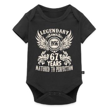 Funny birthday shirt for 67-year-old saying - Baby Premium short-sleeve bodysuit - black - Front