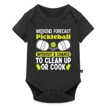 Weekend Forecast Pickleball - Baby Premium Kurzarmbody - Schwarz - Vorne