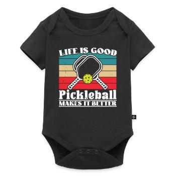 Pickleball makes it better - Baby Premium Kurzarmbody - Schwarz - Vorne