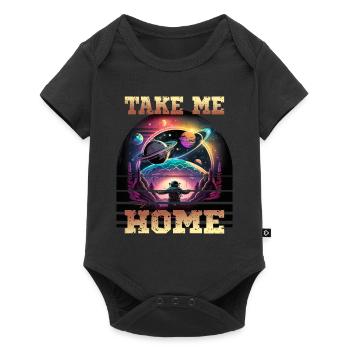 Astronaut Take Me Home für einen Kinder und - Baby Premium Kurzarmbody - Schwarz - Vorne