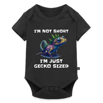 "I'm Not Short, I'm Just Gecko Sized" Cute Gecko - Baby Premium short-sleeve bodysuit - black - Front