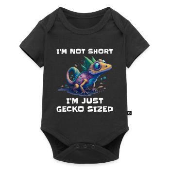"I'm Not Short, I'm Just Gecko Sized" Cute Gecko - Baby Premium short-sleeve bodysuit - black - Front
