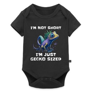 "I'm Not Short, I'm Just Gecko Sized" Cute Gecko - Baby Premium short-sleeve bodysuit - black - Front
