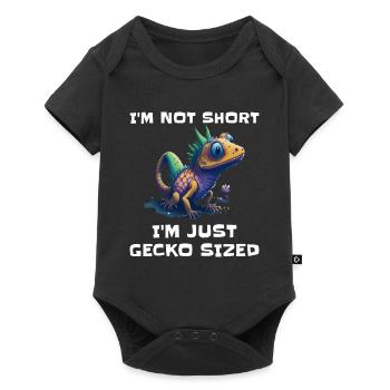 "I'm Not Short, I'm Just Gecko Sized" Cute Gecko - Baby Premium short-sleeve bodysuit - black - Front