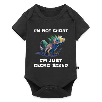 "I'm Not Short, I'm Just Gecko Sized" Cute Gecko - Baby Premium short-sleeve bodysuit - black - Front