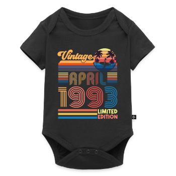 birthday April 1993 April. April 1993 Gift. - Baby Premium short-sleeve bodysuit - black - Front