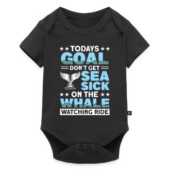 Whale Watching Whale Watching Orca Blue Whale - Baby Premium short-sleeve bodysuit - black - Front