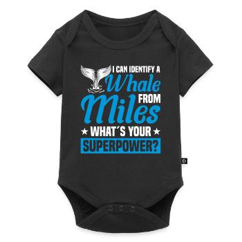 Whale Watching Whale Watching Orca Blue Whale - Baby Premium short-sleeve bodysuit - black - Front