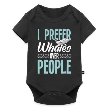 Whale Watching Whale Watching Orca Blue Whale - Baby Premium short-sleeve bodysuit - black - Front