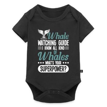 Whale Watching Whale Watching Orca Blue Whale - Baby Premium short-sleeve bodysuit - black - Front
