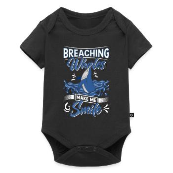 Whale Watching Whale Watching Orca Blue Whale - Baby Premium short-sleeve bodysuit - black - Front
