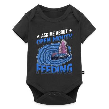Whale Watching Whale Watching Orca Blue Whale - Baby Premium short-sleeve bodysuit - black - Front