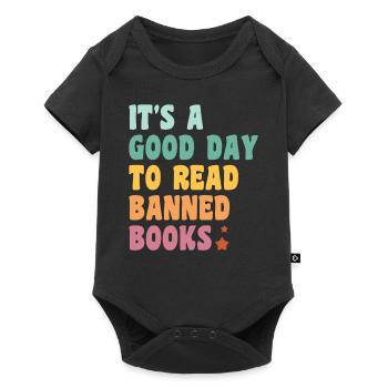 Books Book Reading Reading Bookworm Bookworm Bookaholic - Baby Premium short-sleeve bodysuit - black - Front
