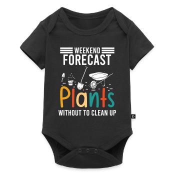Prévisions du week-end Plantes sans à nettoyer - Body à manches courtes Premium Bébé - noir - Devant