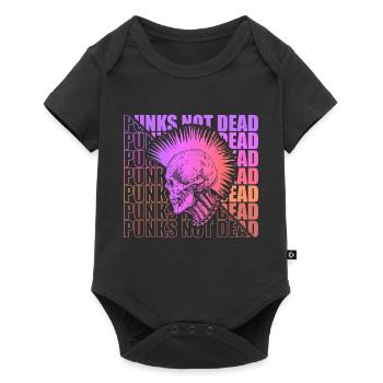 Punk Rock Pogo Anarchie Punks Punk Rocker Punk - Body à manches courtes Premium Bébé - noir - Devant