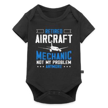 Flugzeugmechaniker, Flugzeugmechaniker - Baby Premium Kurzarmbody - Schwarz - Vorne