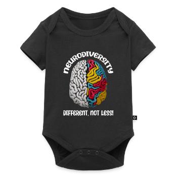 "Different, Not Less" Neurodiversity - Baby Premium short-sleeve bodysuit - black - Front