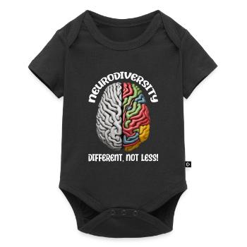 "Different, Not Less" Neurodiversity - Baby Premium short-sleeve bodysuit - black - Front