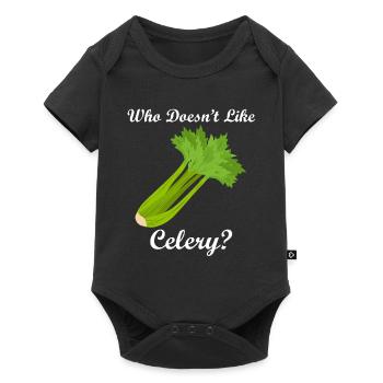 Alimentation saine : légumes, céleri, consommation - Body à manches courtes Premium Bébé - noir - Devant