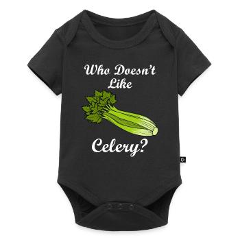 Qui aime le céleri, les légumes sains et les - Body à manches courtes Premium Bébé - noir - Devant