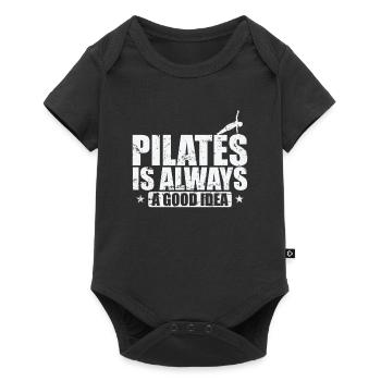 Pilates is always a good Idea Powerhouse - Baby Premium short-sleeve bodysuit - black - Front
