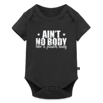 Ain't no Body like a Pilates Body Powerhouse - Baby Premium short-sleeve bodysuit - black - Front