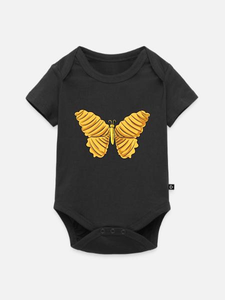 Chips Essen Snacks Süßigkeiten Geschenk - Baby Premium Kurzarmbody - Schwarz