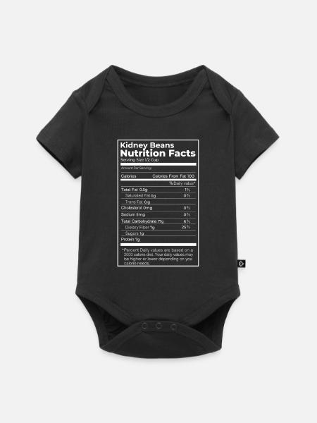 Kidney Bohnen - Baby Premium Kurzarmbody - Schwarz