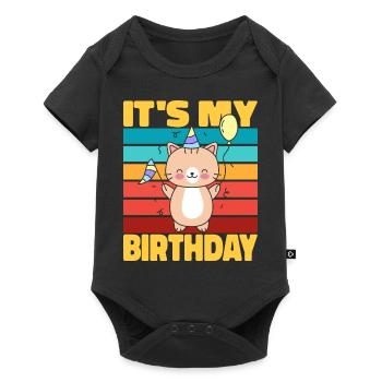 C’est mon design d’anniversaire pour la fête d’anniversaire - Body à manches courtes Premium Bébé - noir - Devant